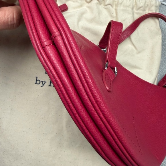 Polo by Ralph Lauren Leather Mini ID shoulder bag in raspberry - Picture 7 of 9